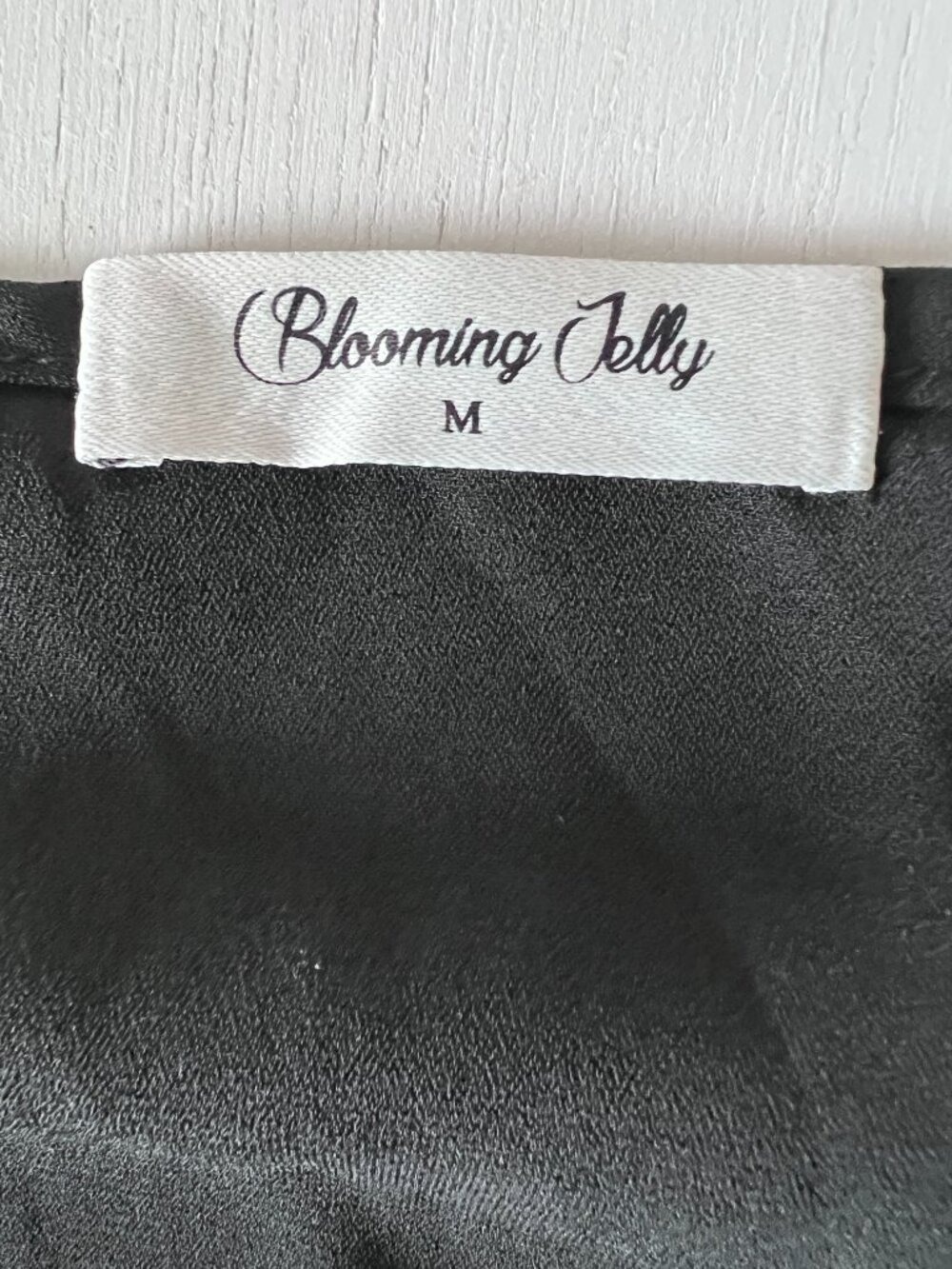 Blooming Jelly Black Chiffon Lace Accent Ruffle Blouse - Size Medium - Picture 5 of 10